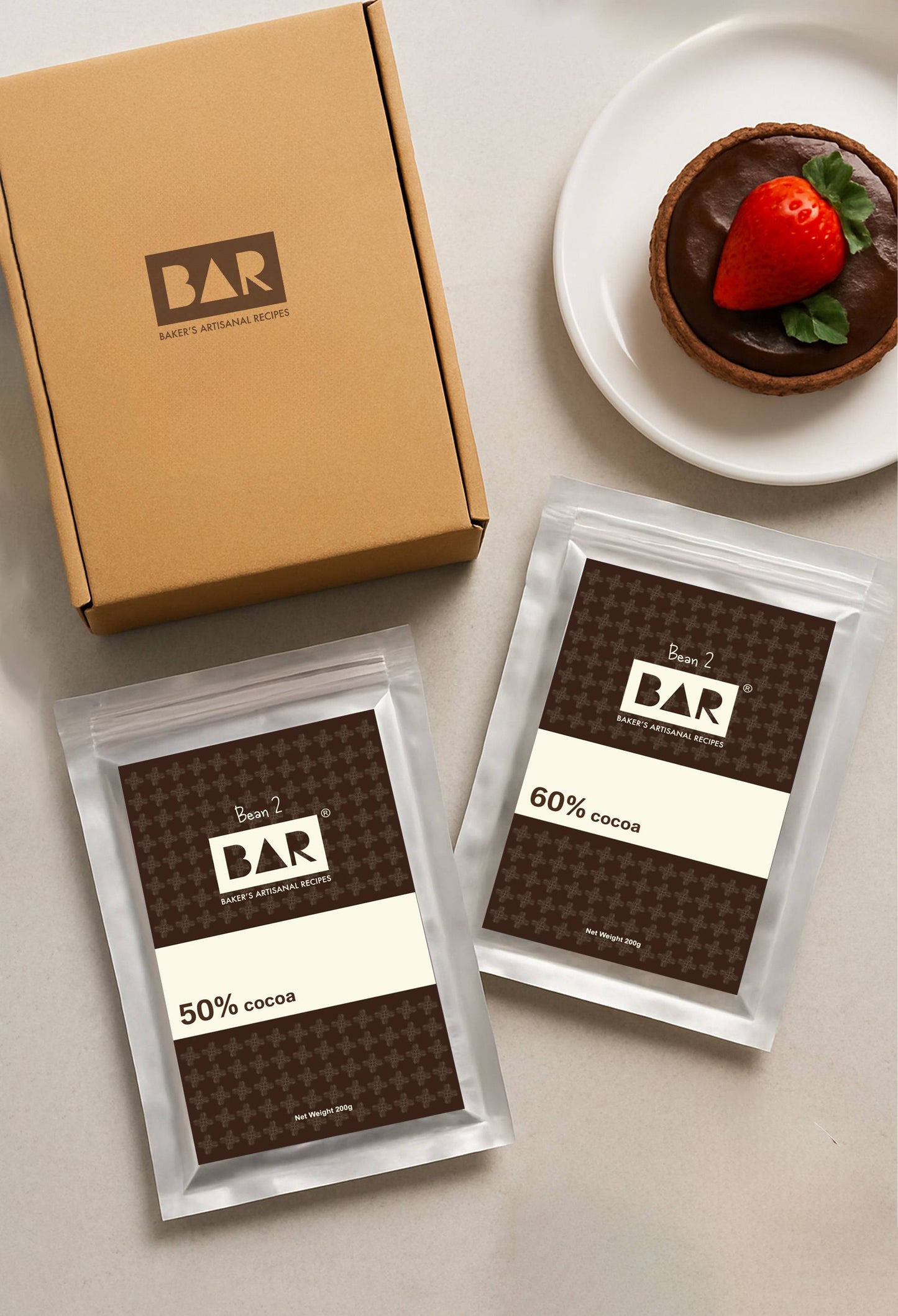 Dessert Duo(Bean2BAR50 (50% Cocoa),Bean2BAR60 (60% Cocoa) - 200GM Each)