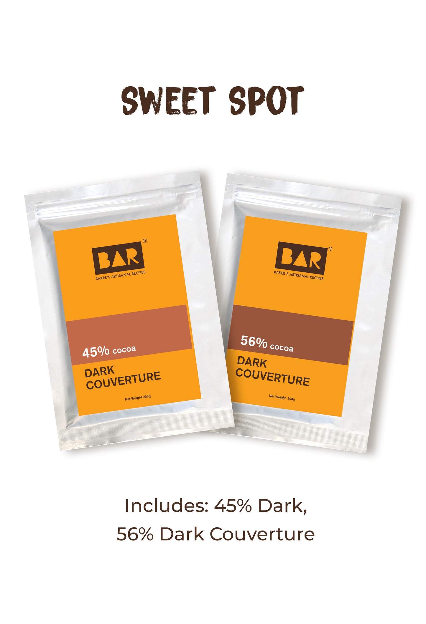 Sweet Spot(BAR45 Dark Couverture,BAR56 Dark Couverture - 200GM Each)