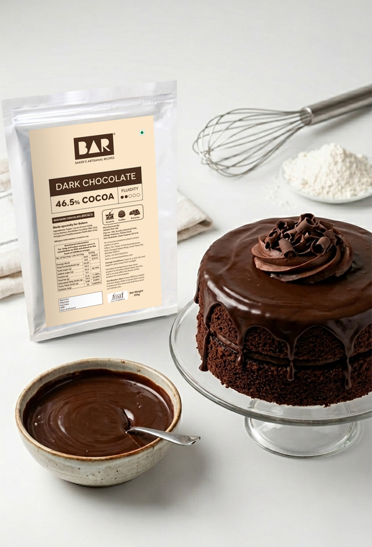BAR 46.5% Dark Chocolate for baking - Made with Cocoa Butter