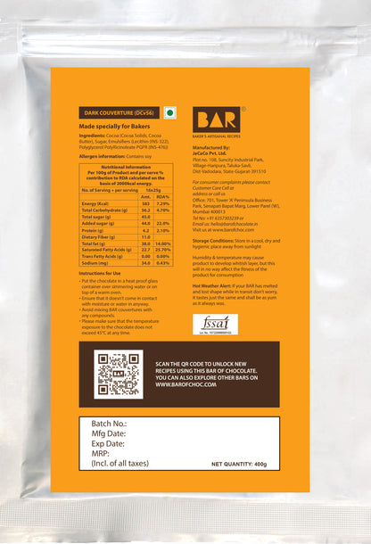 BAR56 Dark Couverture (56% Cocoa)
