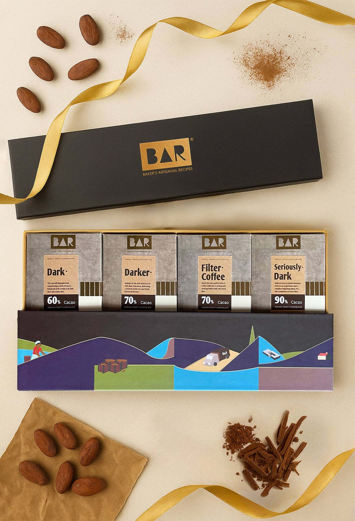 Idukki Origin Chocolate Box – Handcrafted Gift – BAR (Baker's Artisanal ...